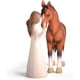 thumbnail image 2 of Figura De Resina Niña Abraza Caballo 18 Cm Marrón, 2 of 3