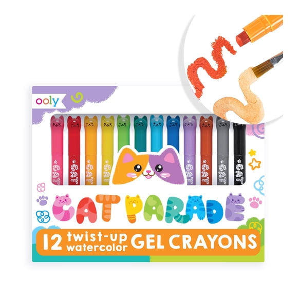 Juego de 12 crayones de gel Ooly Cat Parade para niños y adultos