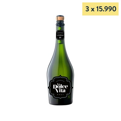 Espumante Brut Black Premiun 12° Botella 750 Ml La Dolce Vita