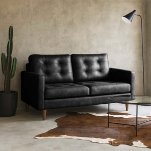 Latam Home - Sofa Napoles 2 C Cuero Kentucky Negro