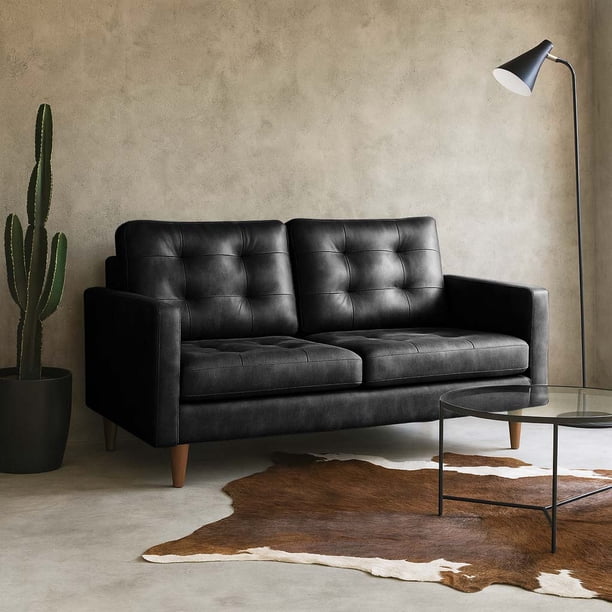 Sofa Napoles 2 C Cuero Kentucky Negro