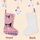 thumbnail image 3 of My Melody Tema: Calcetines de Navidad, fino lino blanco para colgar en escaleras y chimenea, decoración navideña para el hogar, regalo de Navidad.54cm×38cm, 3 of 5
