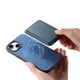 thumbnail image 2 of Funda de Cuero Magnética con Tarjetero para iPhone 14 Plus Cubierta Delgada Azul, 2 of 5