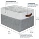 thumbnail image 2 of OrganiHaus 16 x 12,5 in Storage Baskets, 3-Pack Fabric Bins, 2 of 3