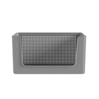 Ou - Canasto Organizador Con Apertura Frontal 16 Litros Flow Gris