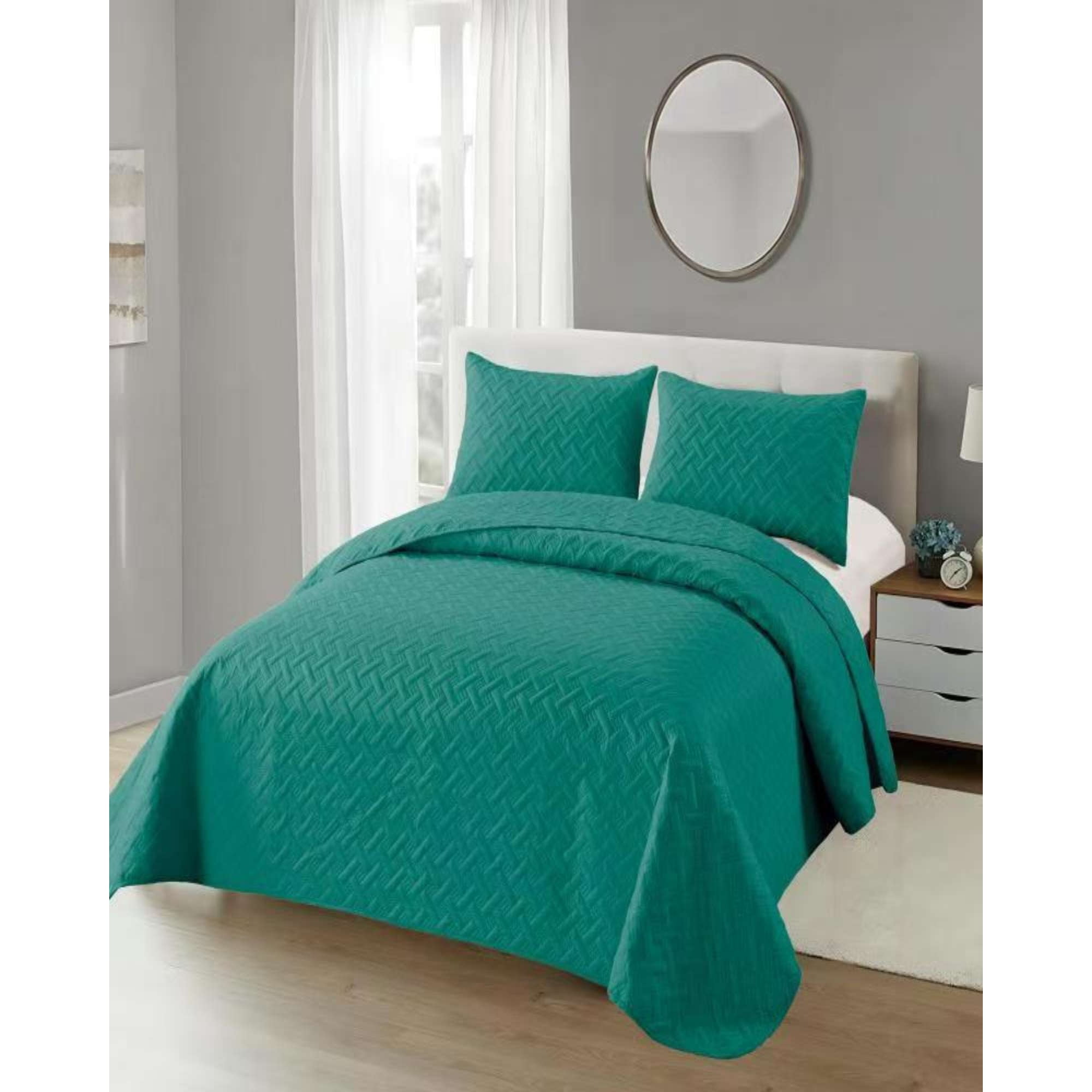 Genérico - Cubrecama Colchas Quilt De Verano King Turquesa