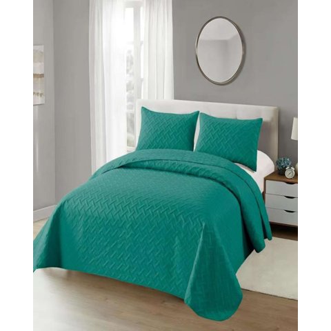 Genérico - Cubrecama Colchas Quilt De Verano 2 Plazas Turquesa