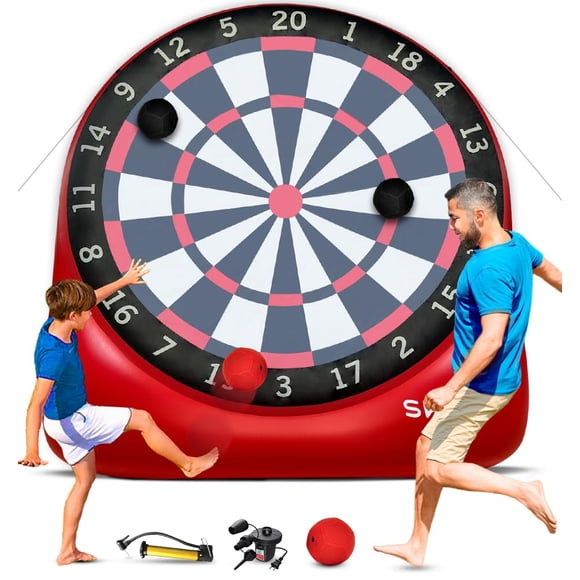 Tablero de dardos de fútbol inflable para exterior SWOOC XL de 2,5 m de alto
