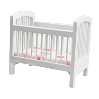 Bothyi - Cuna De Madera En Miniatura Para Casa De Muñecas 1:12, Con Colchón Para Habitación De Casa De Muñecas