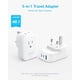thumbnail image 2 of Adaptador de enchufe Anker USA to UK International de 15 W con 2 AC y 2 USB-C, 2 of 6