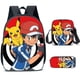 thumbnail image 1 of Pokemon Kids School Backpack Storage Bag Pikachu Anime Printed School Bag Teenager Student Cartoon Bookbag Outdoor Rucksack, 1 of 3