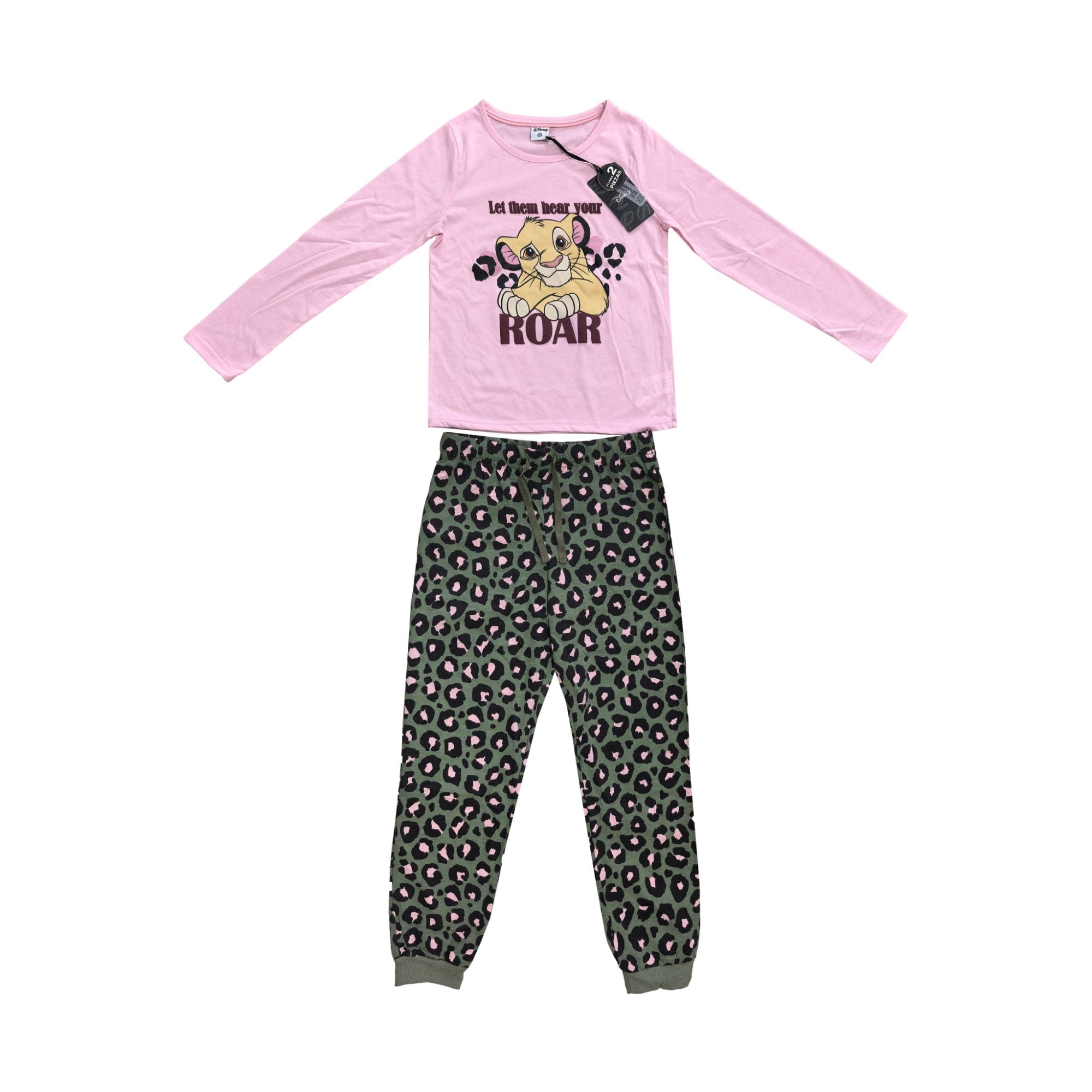 Disney - Pijama Niña Simba Rosado Talla 16
