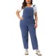 thumbnail image 2 of Agnes Orinda Mono de Verano de Mezclilla con Tirantes Ajustables para Mujer Talla Grande 1X Gris Azul, 2 of 6