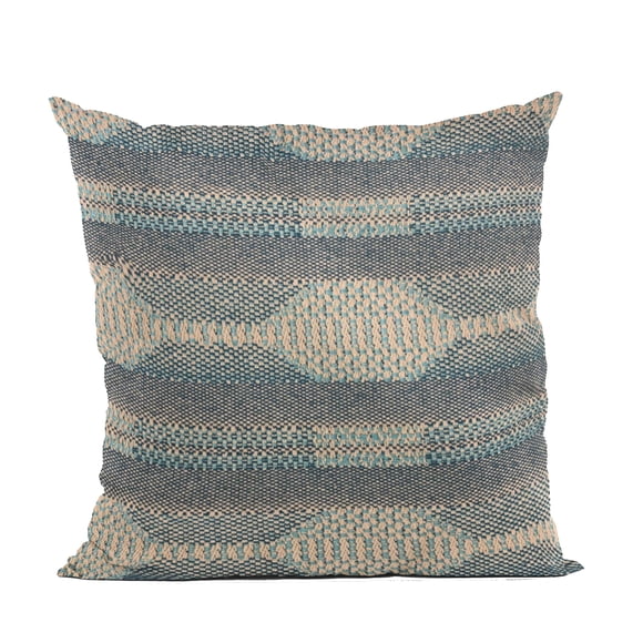 Cojín Plutus Brands Blue Plutus Lake Stripe de 40 x 40 cm