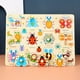 thumbnail image 1 of Wooden Mushroom Nail Hand Scratching Board Puzzle, Alphabet Number Wooden Nail Puzzle Enlightenment Early Education Cognition Children's Toys Baby Toys, 1 of 5