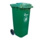 thumbnail image 2 of Basurero Contenedor Basura 120 lts.verde QRubber, 2 of 4