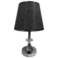 Importclick - Lampara Mesa Metal Negro 11X5X23 Cm