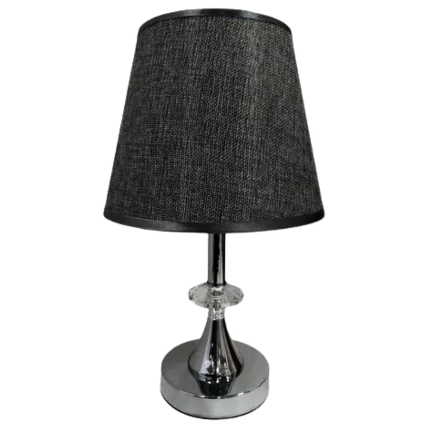 Importclick - Lampara Mesa Metal Negro 11x5x23 Cm