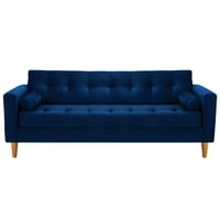 Bodevir - Sofa Retro 3Cg Felpa 04 Azul Marino
