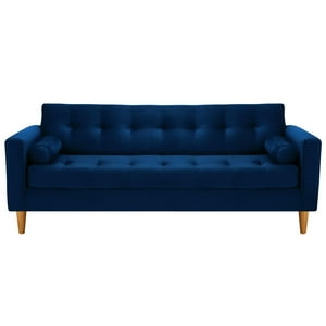 Bodevir - Sofa Retro 3Cg Felpa 04 Azul Marino