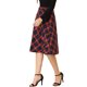 thumbnail image 4 of INSPIRE CHIC Faldas a Cuadros para Mujer Regreso a Clases con Cinturón de Cintura Alta Línea A de Longitud Media Rojo Azul 2XL, 4 of 8