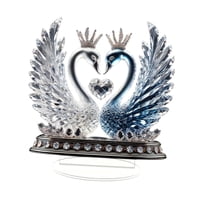 Bothyi - Estatua De Pareja De Cisnes Adorno De Cisne Para El Día De San Valentín Para Estantería De Casa De Escritorio