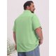 thumbnail image 3 of INSPIRE CHIC Camisas de Verano de Manga Corta de Color Sólido para Hombres Grandes y Altos Regreso a Clases 3XL Verde Claro, 3 of 4