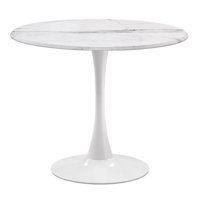 Pandalino - Mesa Redonda Tulip | Vinilo Cuarzo Blanco Blanco 100 Cm