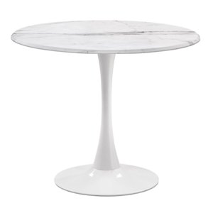 Pandalino - Mesa Redonda Tulip | Vinilo Cuarzo Blanco Blanco 100 Cm