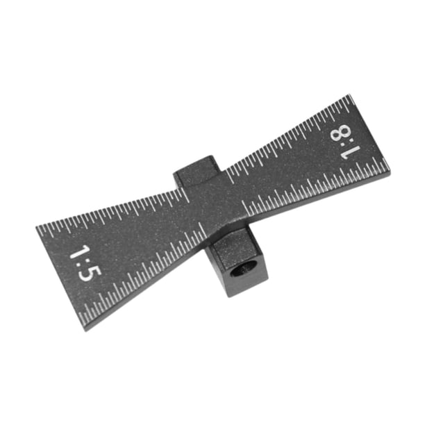 Marcador Swallowtail, champiñones de marcador de cola de golondrina, aleación de aluminio, guía profesional para articulaciones de madera de bricolaje Negro