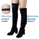 thumbnail image 2 of Correas para botas, 1 par de correas elásticas ajustables para botas hasta la rodilla, más 12 o 20 pegatinas de gancho de cinta adhesiva adicionales para evitar caídas., 2 of 8
