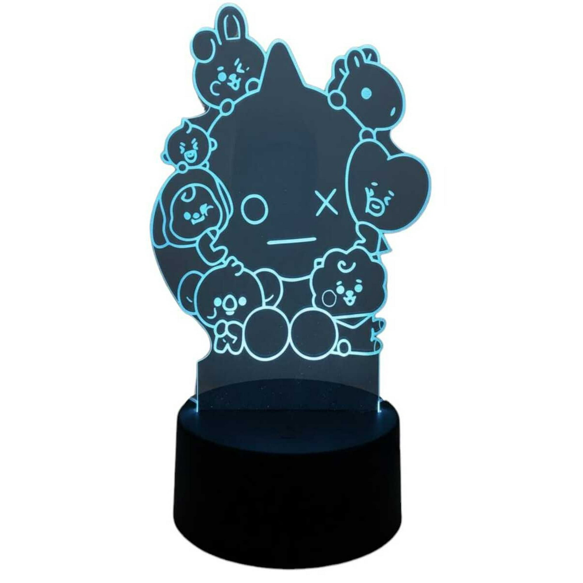 Lampara Ilusion 3d Bts Monos De 7 Colores, Base Touch