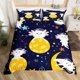 thumbnail image 2 of Galaxy Duvet Cover Twin King Cute Axolotl Bedding Set Cartoon Salamander Comfortable Cover Polyester Ocean Sealife Bedspread Cover, 2 of 5