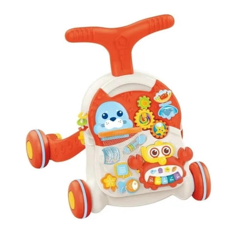 Total Click - Juguete Andadera Y Mesa 2 En 1 Para Bebes Con Luz Y Sonidos