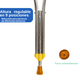 thumbnail image 4 of 2 Baston Muletas Axilares Ajustables Ortopédica Aluminio, 4 of 6