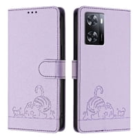 Funda Tipo Cartera Foxdock Para Oneplus Nord N20 Se 4G Con Soporte, Ranuras, Rfid, Diseño De Gato
