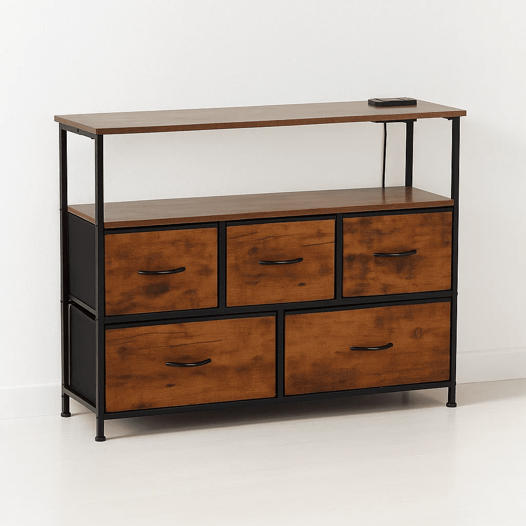 Klik Muebles - Mueble Organizador Metalik Estilo Industrial - Rústico