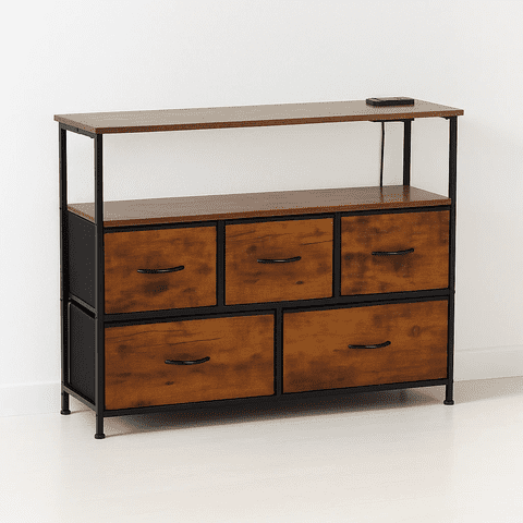 Klik Muebles - Mueble Organizador Metalik Estilo Industrial - Rústico