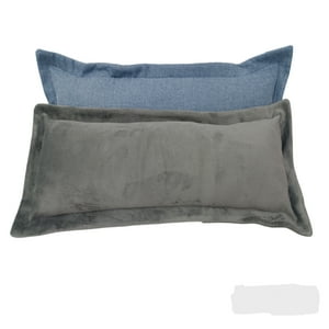 Gios - Pack 2 Cojines Lino Celeste Y Felpa Gris