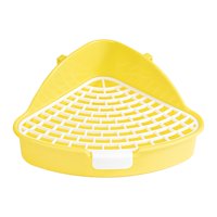 Ioensy - Bandeja De Arena Para Conejos, Orinal Para Animales Pequeños, Entrenador Para Hámster, Chinchillas, Hurones, Amarillo