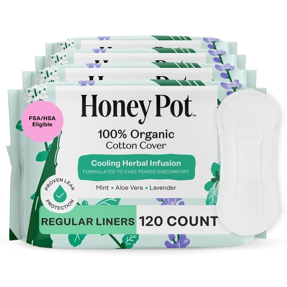 Panty Liners The Honey Pot Company Herbal Everyday, 120 unidades
