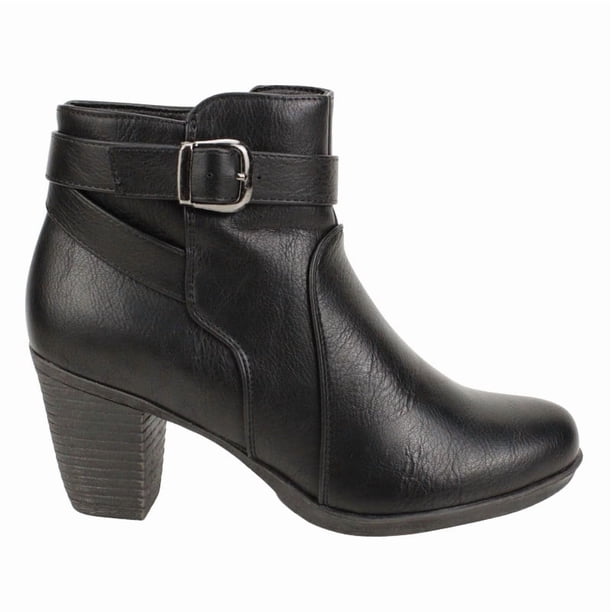 Botín New Walk Hebilla Comfort Negro