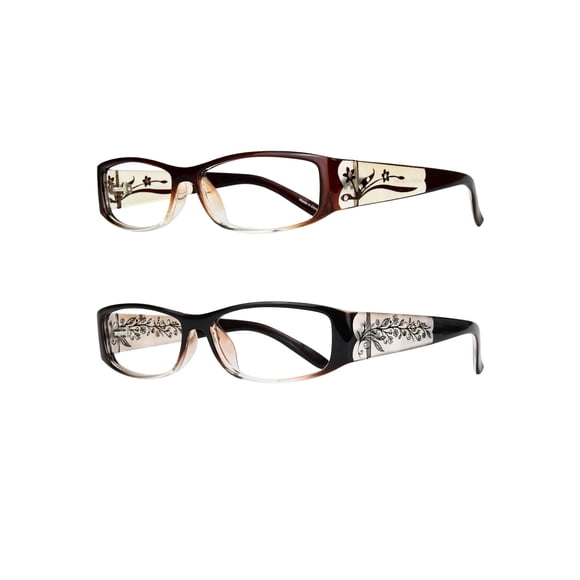 Gafas de lectura EYEBOGO Kaylee pack de 2, marrón, 1,50x