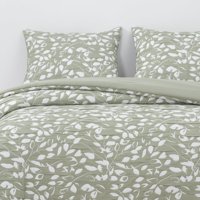 Hebra - Cobertor Jacquard 2P Hojas Verde