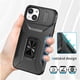 thumbnail image 4 of Funda Armada para iPhone 14 con Tapa Deslizante y Soporte Magnético Giratorio Negro, 4 of 5