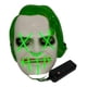 thumbnail image 1 of Mascara Halloween Joker Guasón - Luces Led Neón - Verde verde, 1 of 5