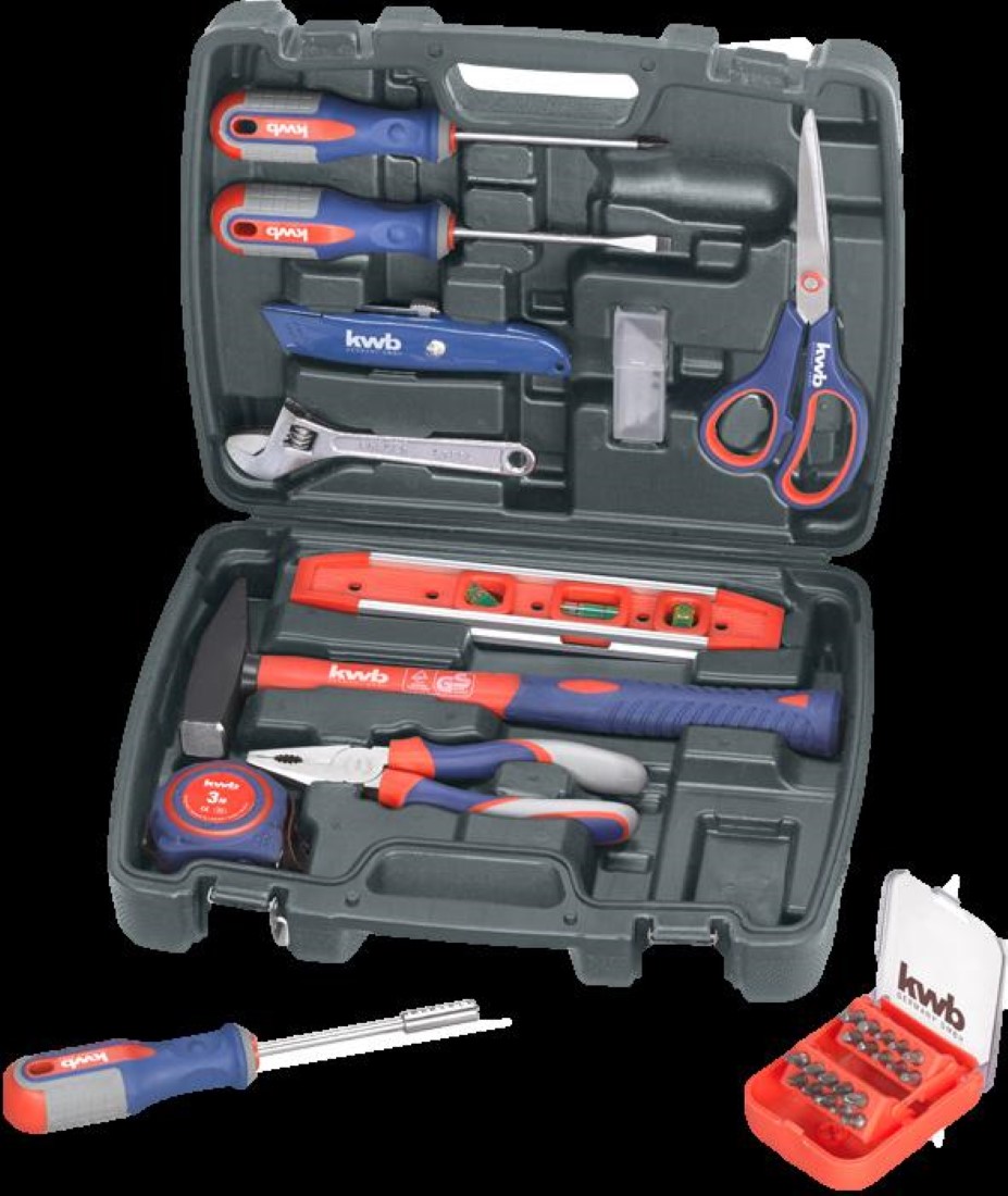 Maletín De Herramientas 40 Pzs Kwb 370720 Gris