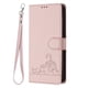 thumbnail image 1 of Funda tipo cartera FOXDOCK para iPhone 15 Plus con soporte, ranuras, RFID, diseño de gato, 1 of 5