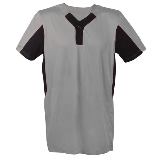 Jersey Martin Sports con dos botones para adulto, talla 3X, gris y negro