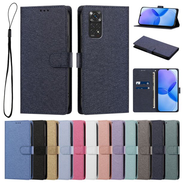 Cartera para Xiaomi Redmi Note 11S 4G con Bolsillo de Tarjetas, Azul Marino